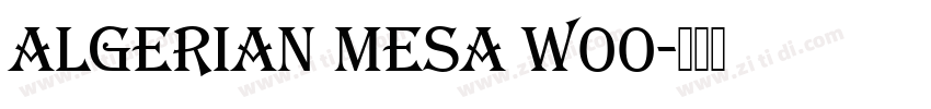 Algerian Mesa W00字体转换